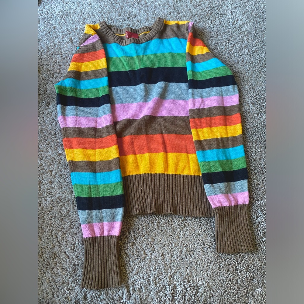 multicolor vintage levi’s striped sweater